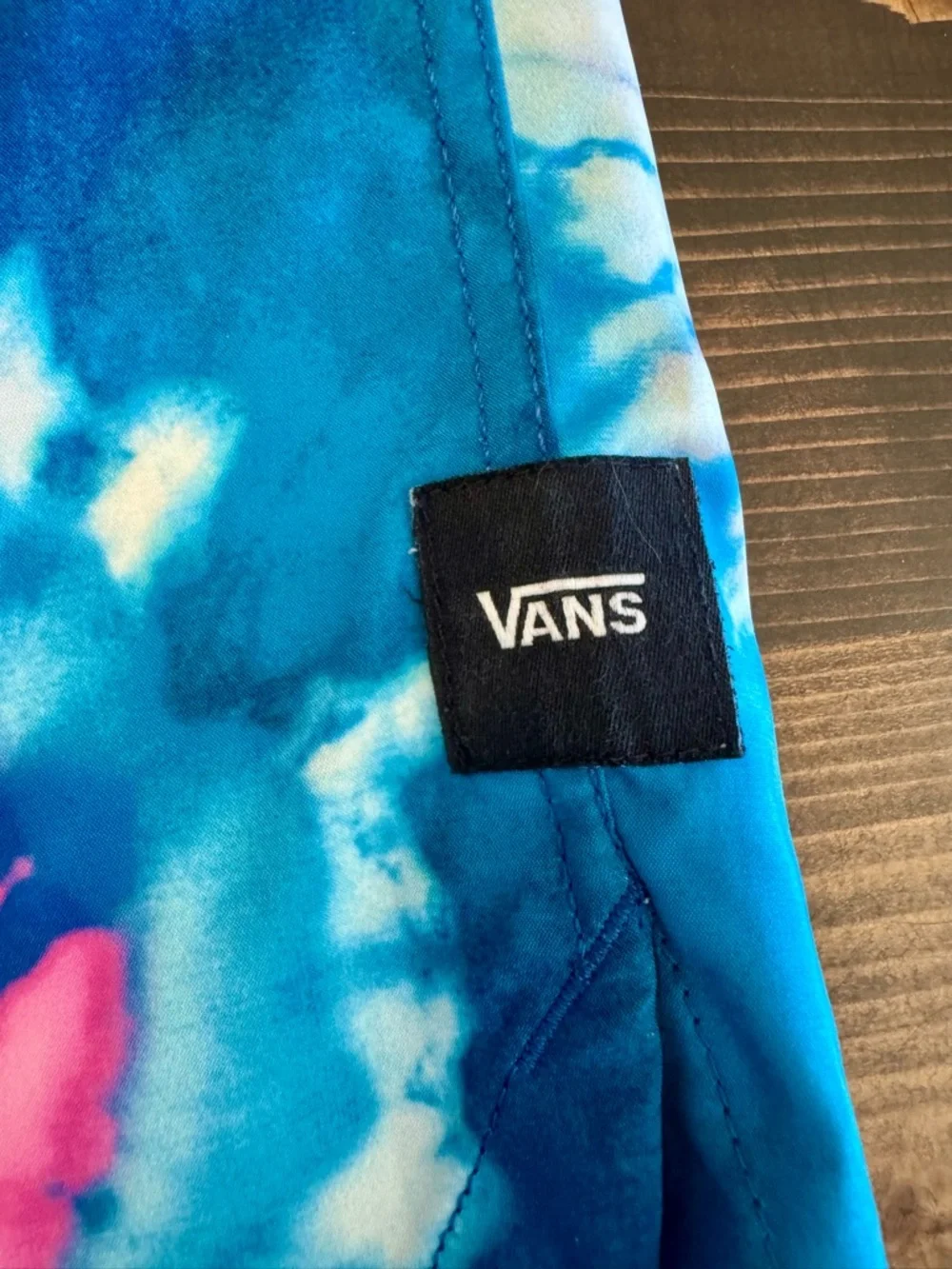 Vans‎ Blue & Pink Tie-Dye Swim Trunks Size M with 8” Inseam
